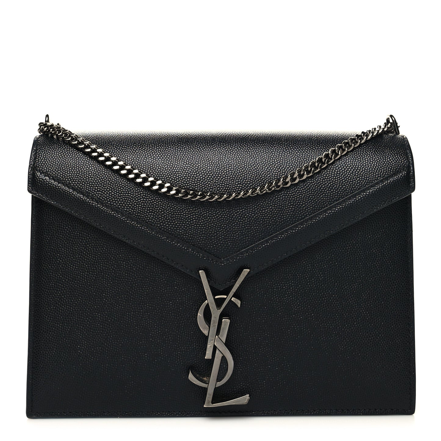 Grain De Poudre Monogram Cassandra Clasp Bag Black