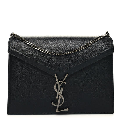 Saint Laurent Grain De Poudre Monogram Cassandra Clasp Bag Black 1 of 11