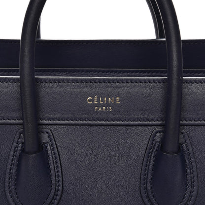 Celine Smooth Calfskin Nano Luggage Ink 7 of 9
