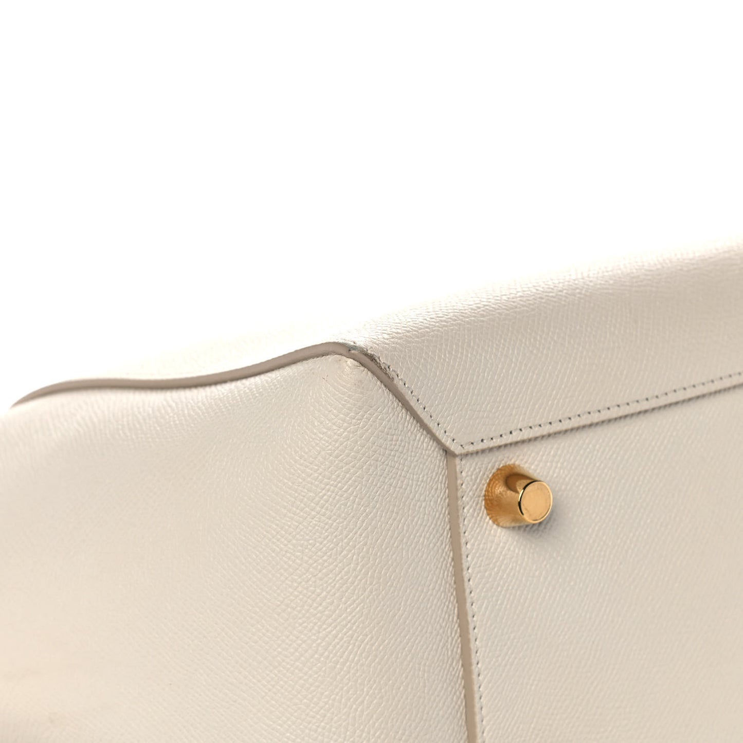 Grained Calfskin Mini Belt Bag White