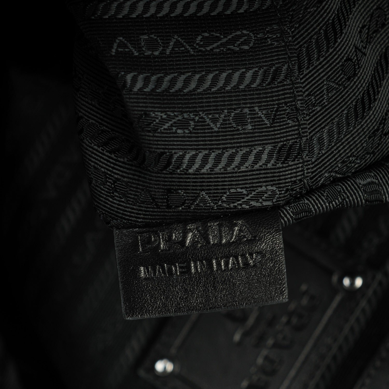 Prada Tessuto Nylon Ruffle Tote Nero Black 7 of 8