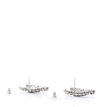 Chanel Pearl Crystal Snow Splash CC Earrings Ruthenium 3 of 6