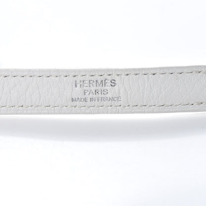 Hermes Taurillon Clemence Toile Kelly Retourne 32 White 28 of 40