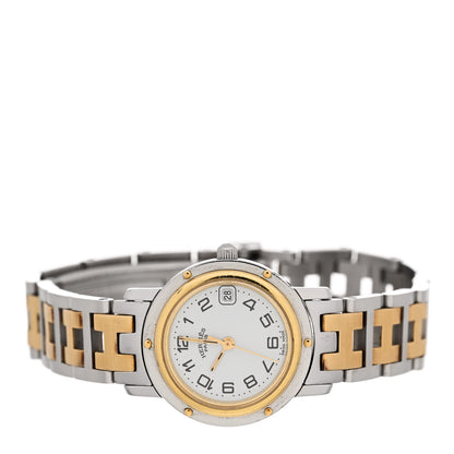 Hermes Stainless Steel 24mm Clipper Quartz Watch Gold 2 of 5