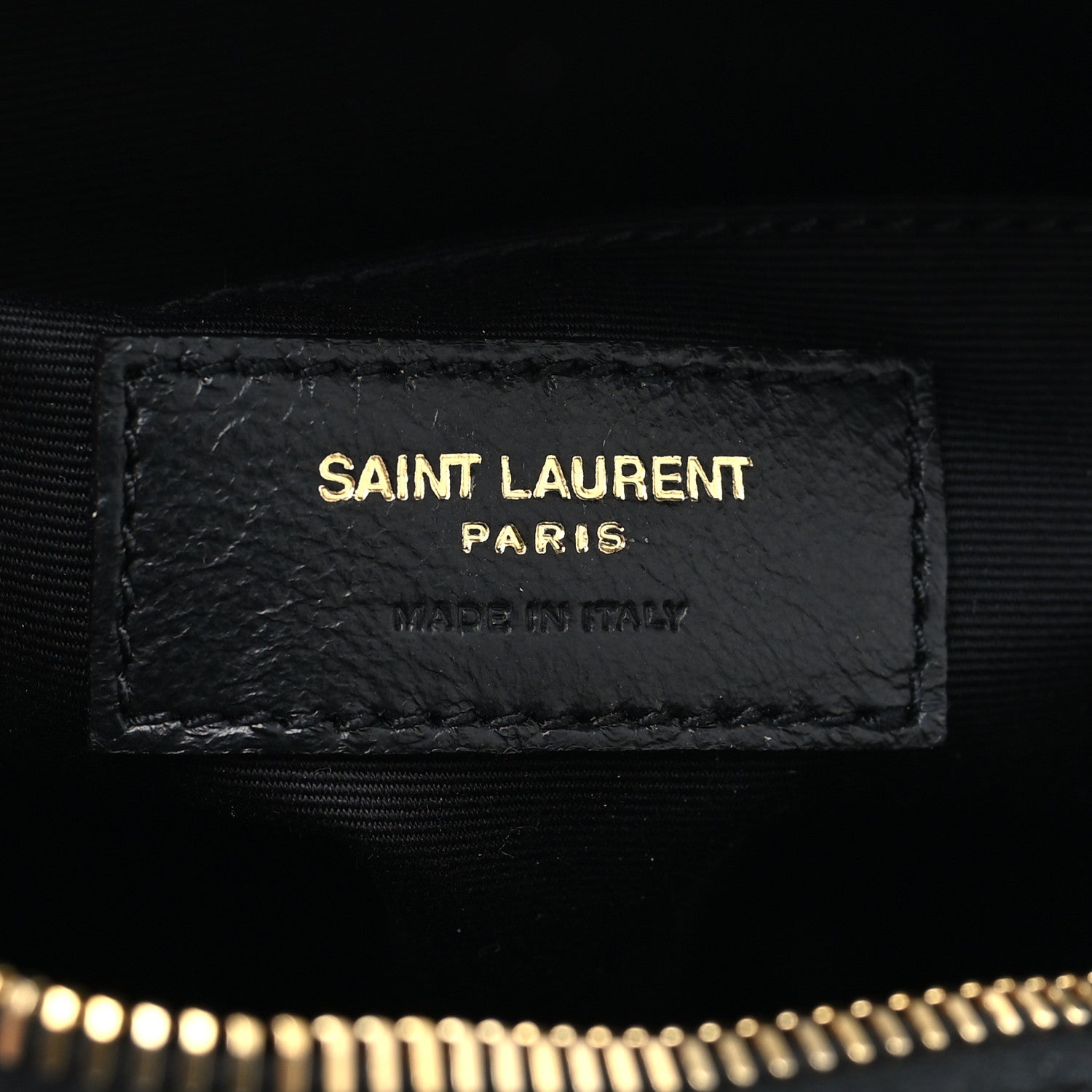 Saint Laurent Grain De Poudre Matelasse Chevron Quilted Round Vinyle Camera Bag Black 6 of 11