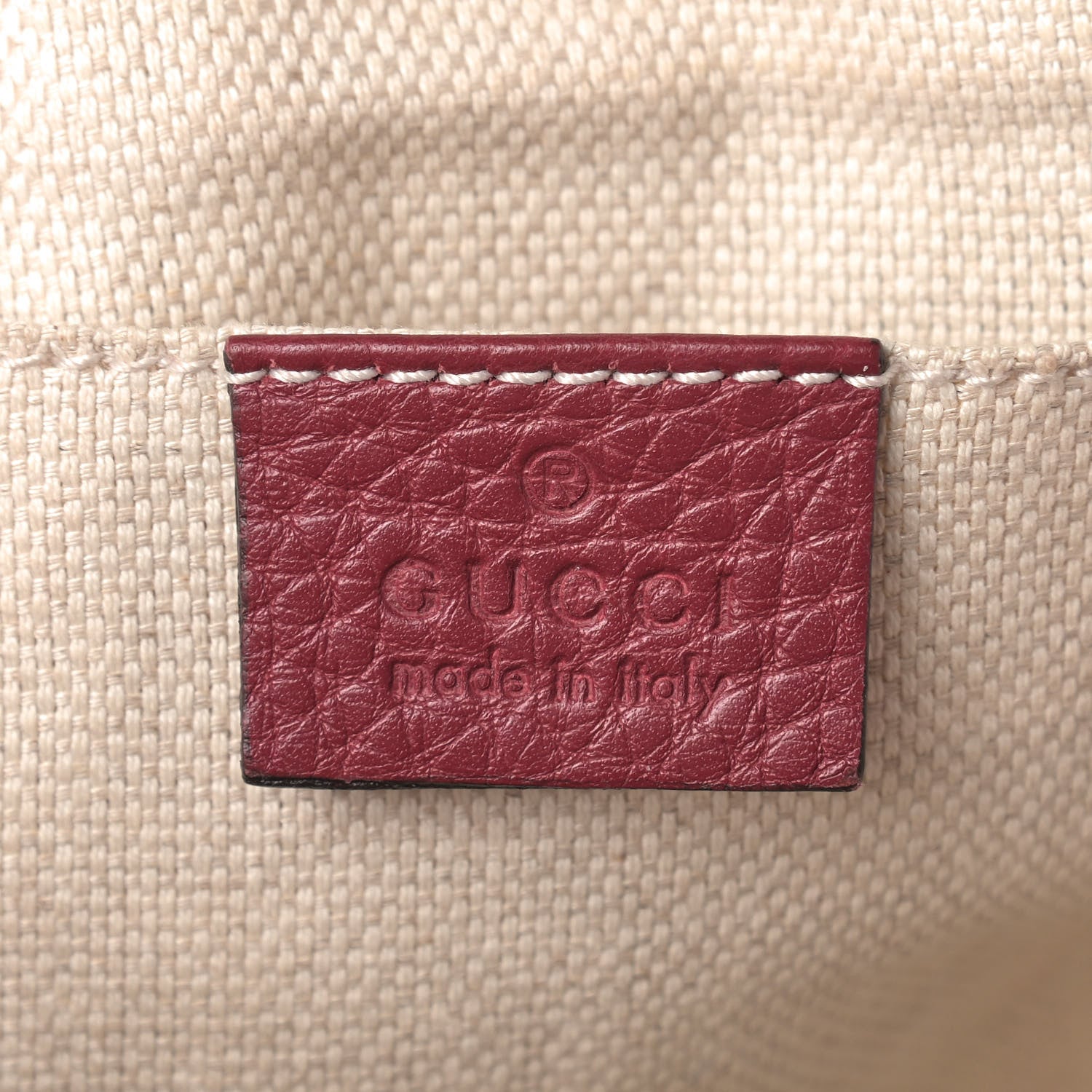 Gucci Pebbled Calfskin Studded Small Soho Disco Bag Soft Burgundy 6 of 9