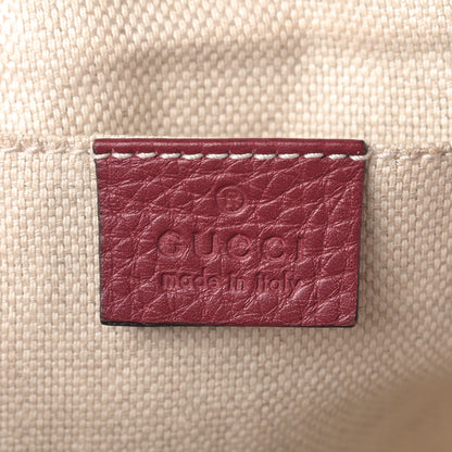 Gucci Pebbled Calfskin Studded Small Soho Disco Bag Soft Burgundy 6 of 9