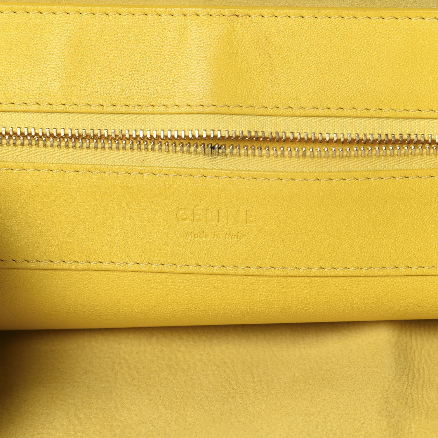 Celine Lambskin Horizontal Cabas Sun Yellow 6 of 16