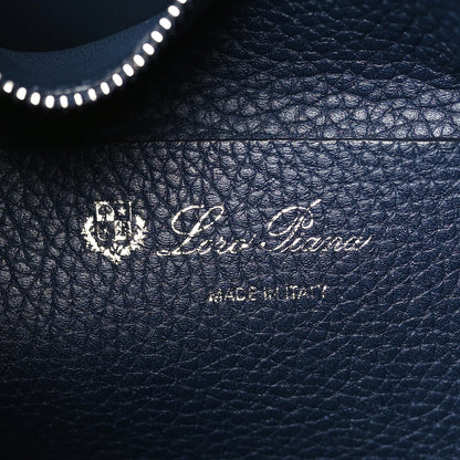 Loro Piana Grained Calfskin Bellevue Odessa Navy Blue 6 of 10
