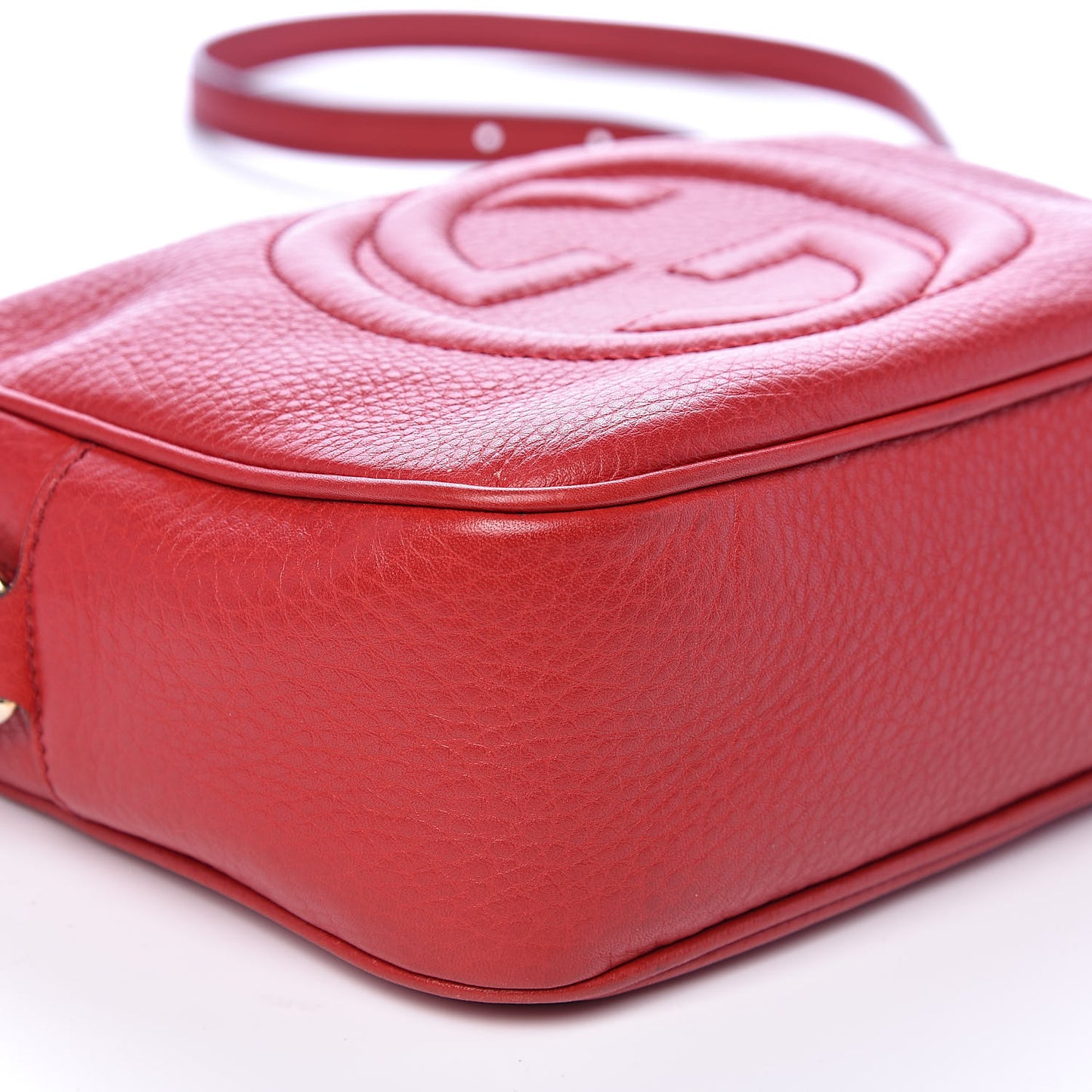 Pebbled Calfskin Small Soho Disco Bag Tabasco Red