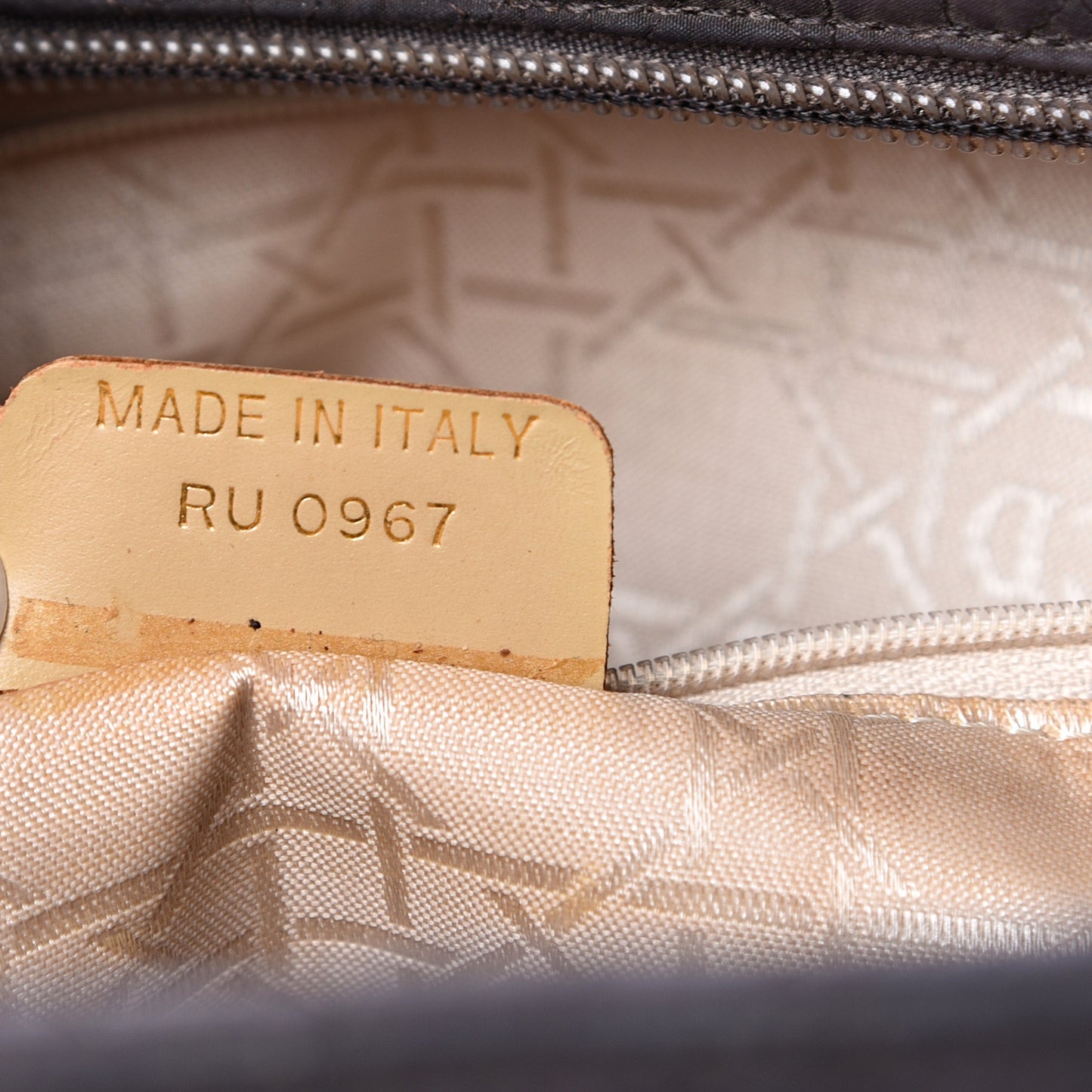 Nylon Cannage Large Lady Dior Tote Brown