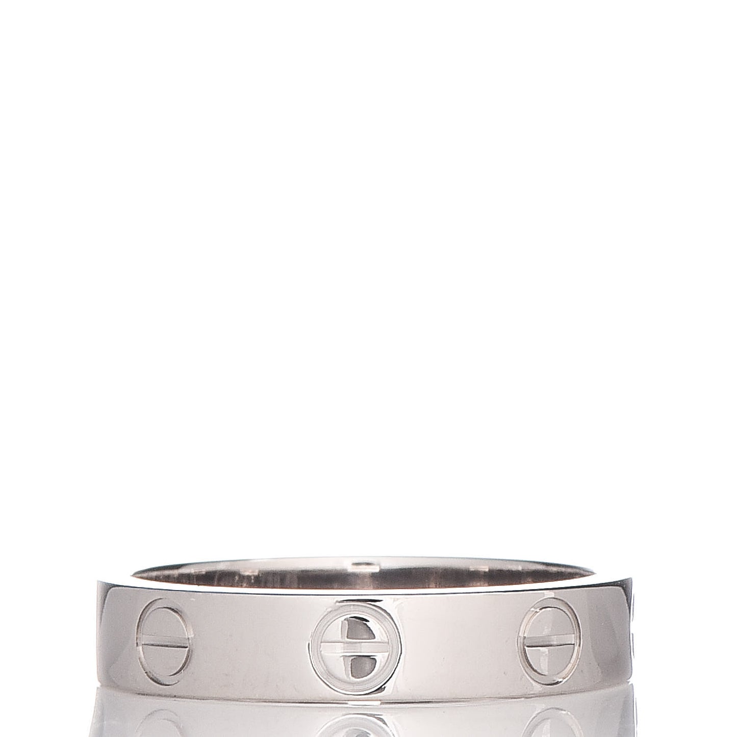 18K White Gold 3.5mm LOVE Wedding Band Ring 49 4.75