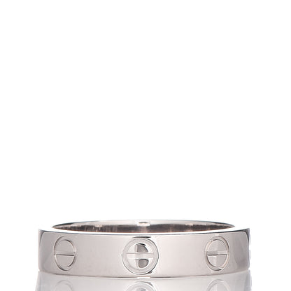 Cartier 18K White Gold 3.5mm LOVE Wedding Band Ring 49 4.75 3 of 4