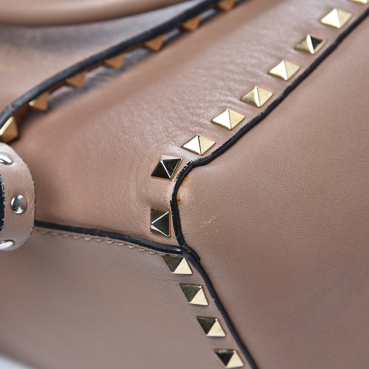 Vitello Rockstud Double Handle Tote Alpaca