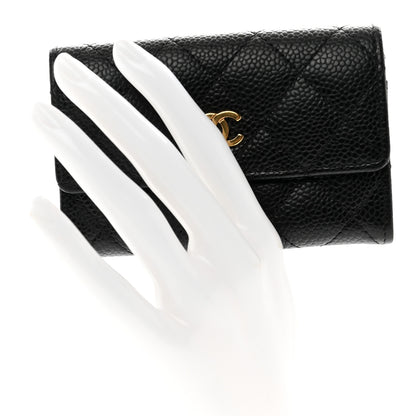 Chanel Caviar Quilted Flap Card Holder Black 2 of 9