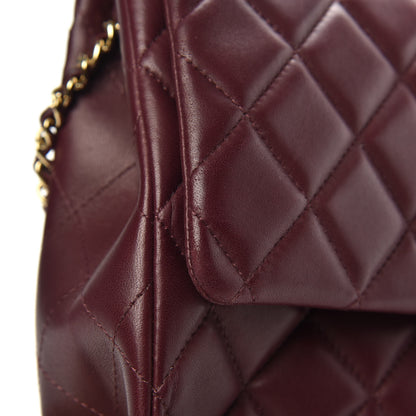 Chanel Lambskin Quilted Clutch With Chain Flap Bordeaux 10 of 16