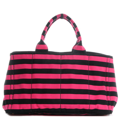 Prada Canapa Striped Tote Fuxia 1 of 9