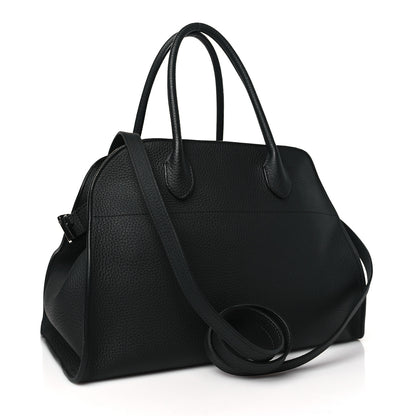 The Row Matte Grained Calfskin Soft Margaux 12 Black 3 of 9