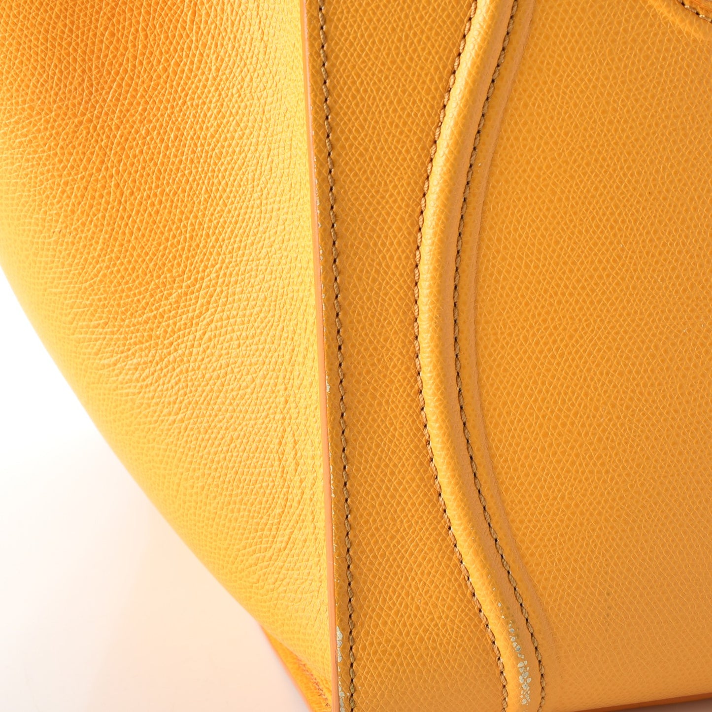 Grained Calfskin Medium Phantom Luggage Saffron