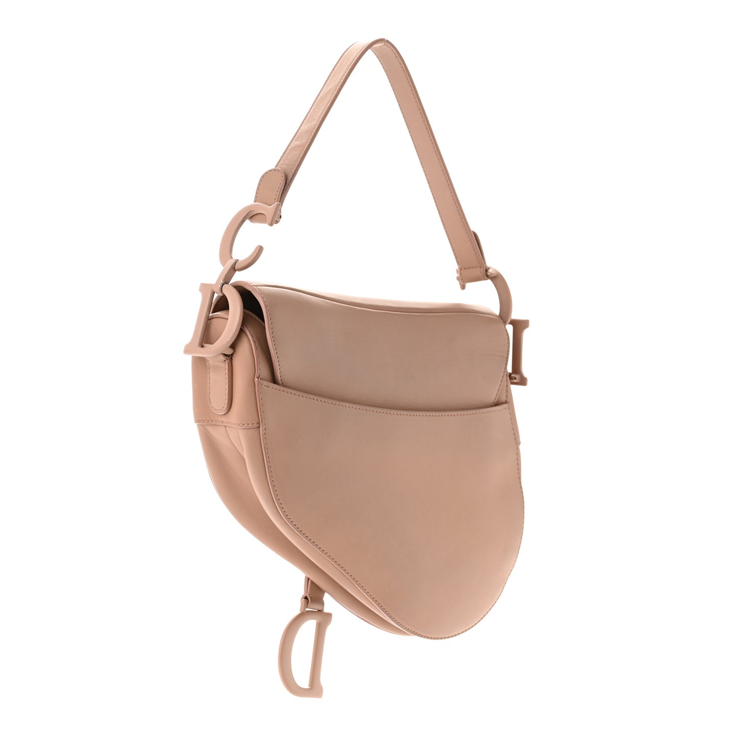 Ultra Matte Calfskin Saddle Bag Blush