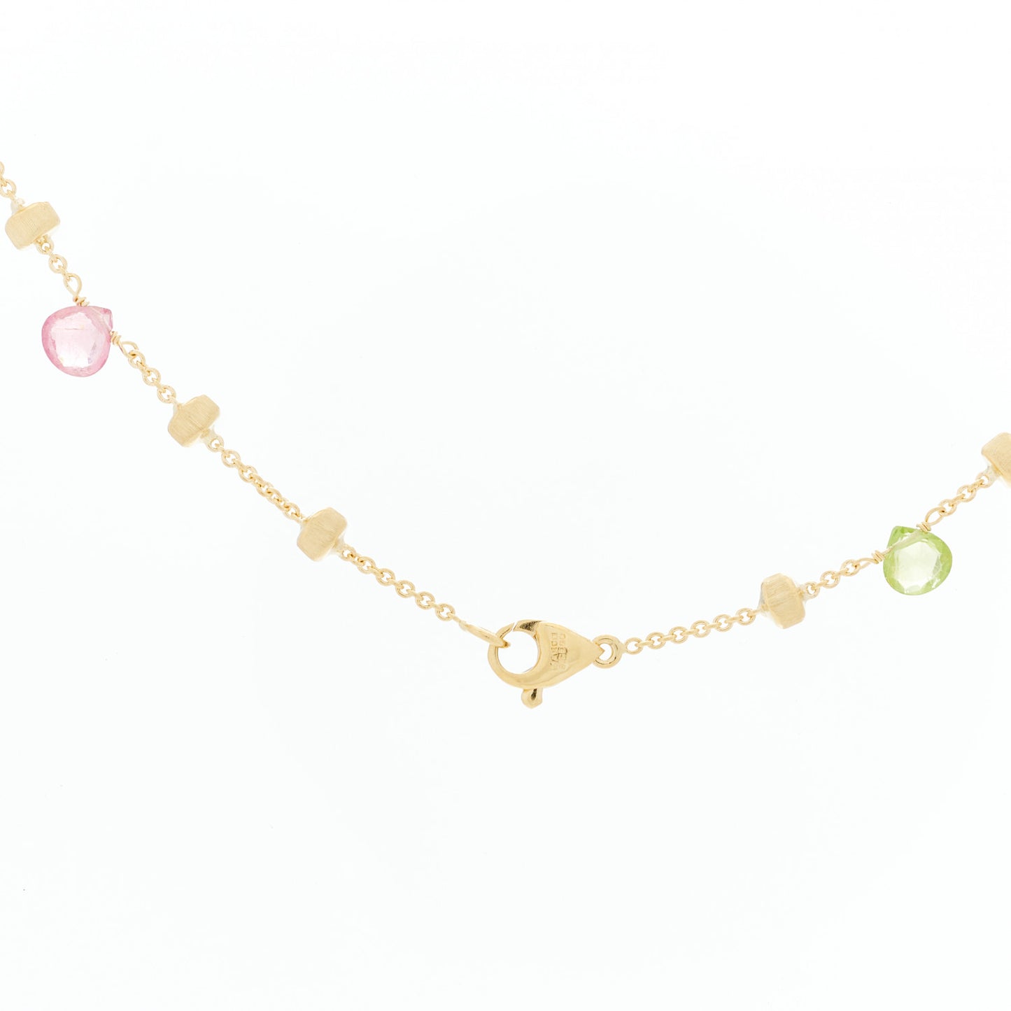 18K Yellow Gold Multi Gemstone Paradise Long Necklace