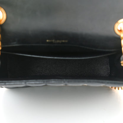 Saint Laurent Lambskin Matelasse Monogram Medium Vicky Chain Bag Black 5 of 10
