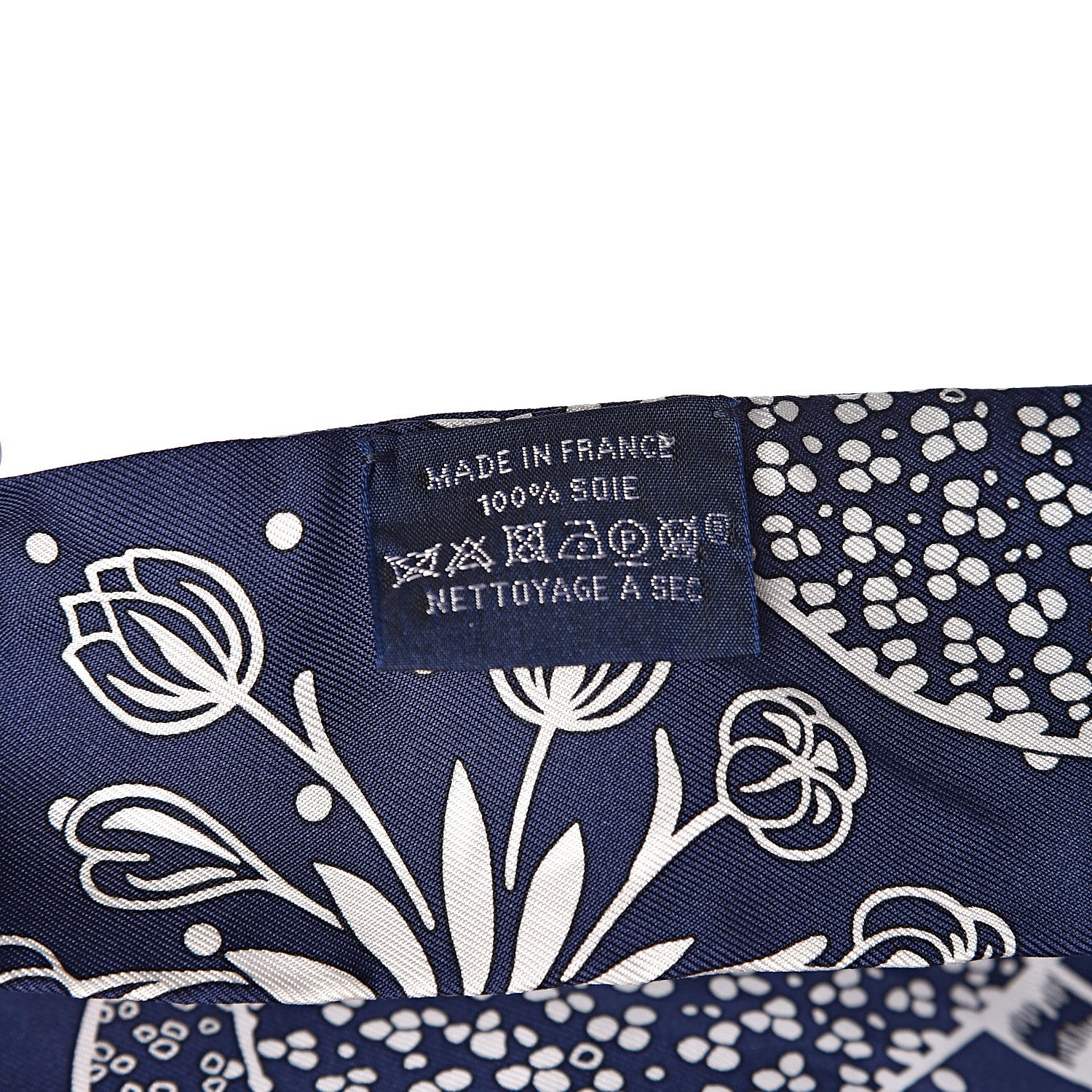 Hermes Silk Les Leopards Twilly Marine White 4 of 5