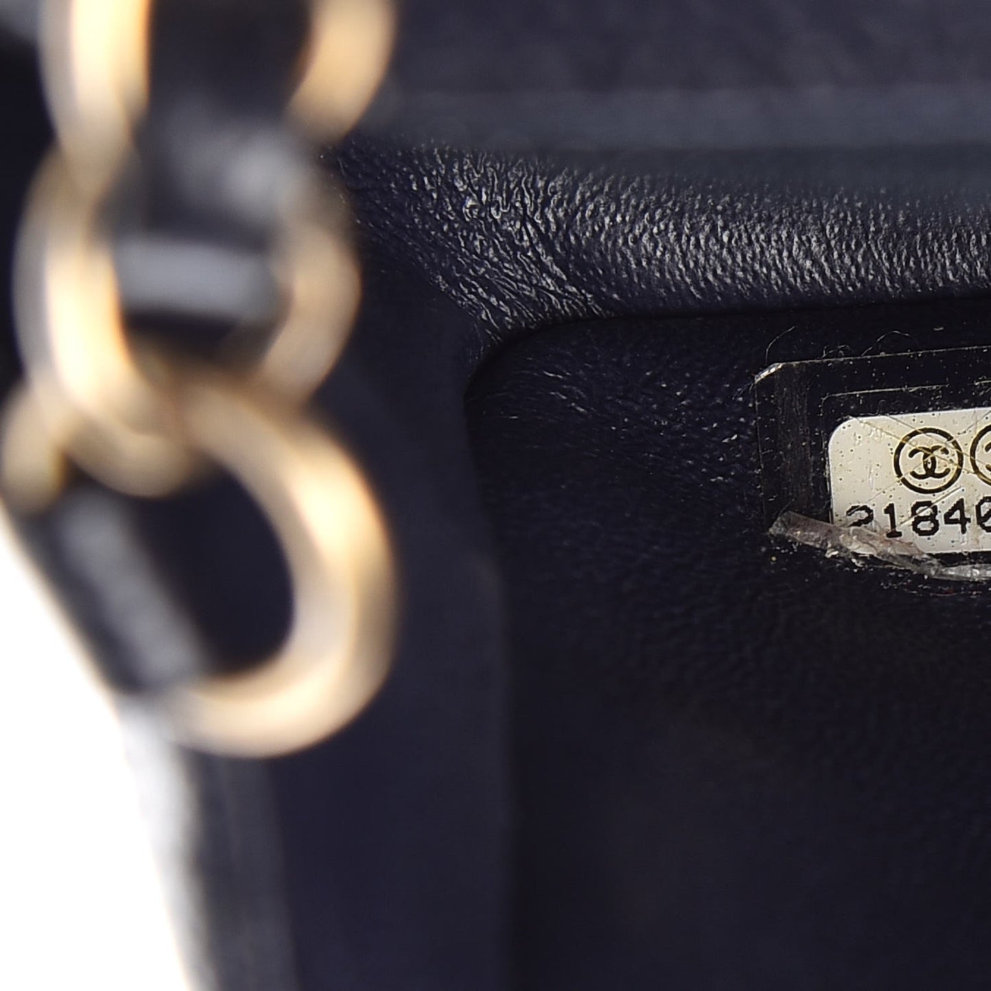 Caviar Quilted Mini Rectangular Flap Navy
