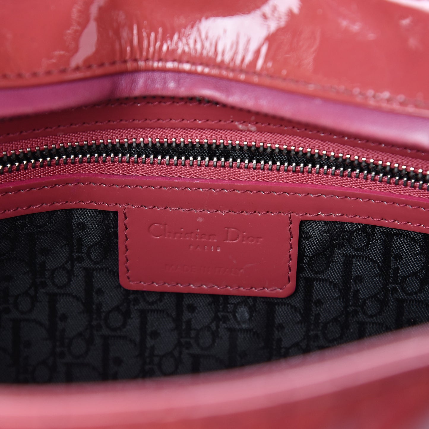 Patent Cannage Large Lady Dior Pink
