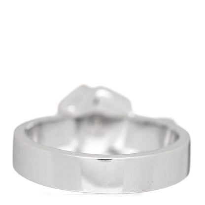 Gucci 18K White Gold Diamond Heart Charm Ring 51 5.75 3 of 4