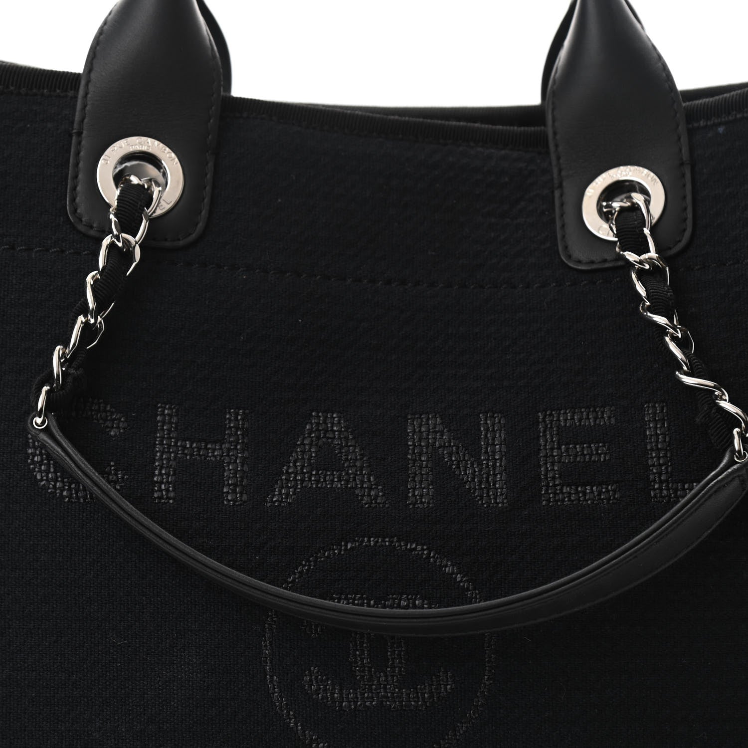 Chanel Mixed Fibers Large Deauville Tote Black 8 of 10