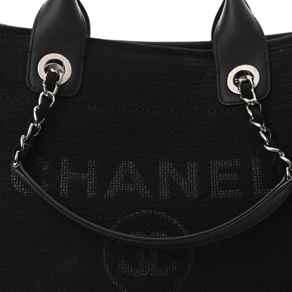 Chanel Mixed Fibers Large Deauville Tote Black 8 of 10