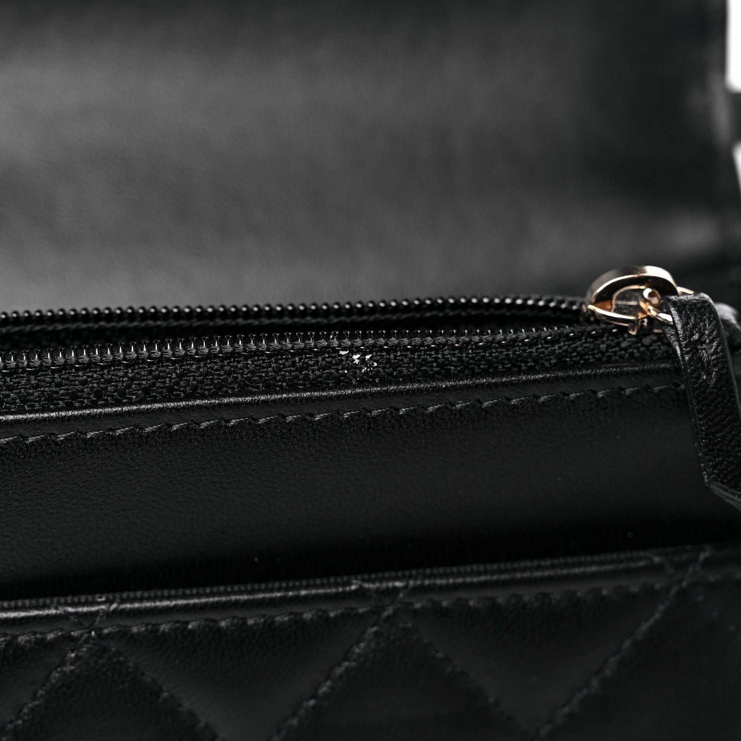 Chanel Lambskin Quilted Pearl Wallet On Chain WOC Black 10 of 14