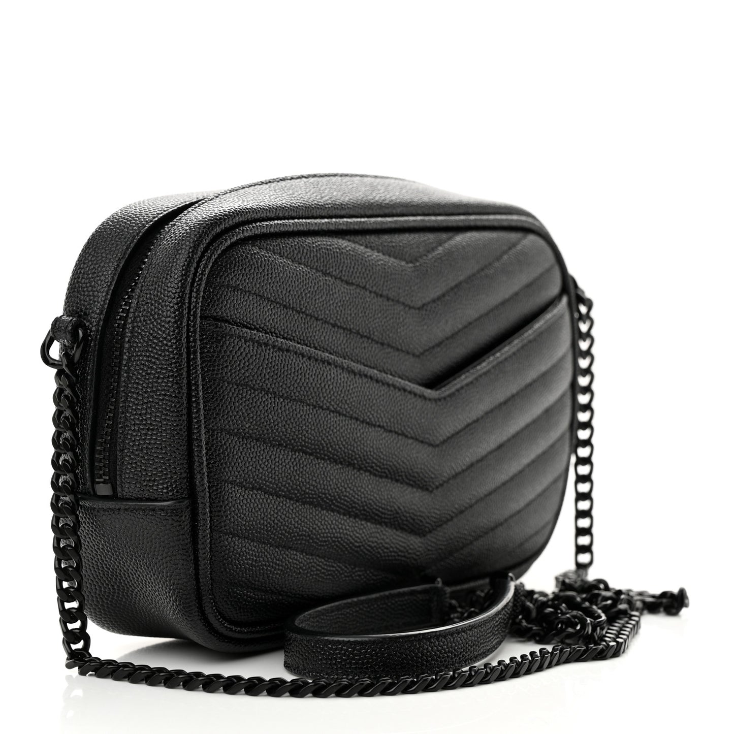 Grain De Poudre Matelasse Monochrome Monogram Mini Lou Camera Bag Black