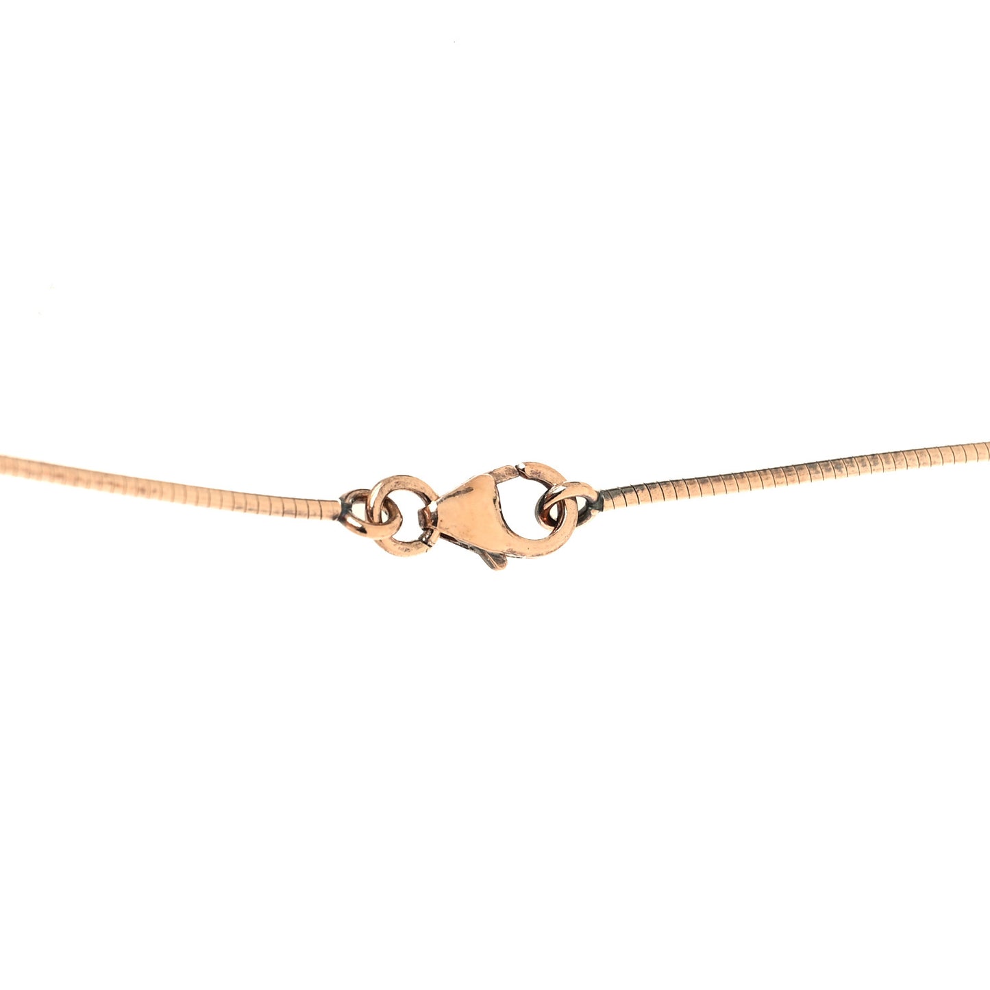Lacquered Rose Gold Pop H Pendant Necklace Ecru