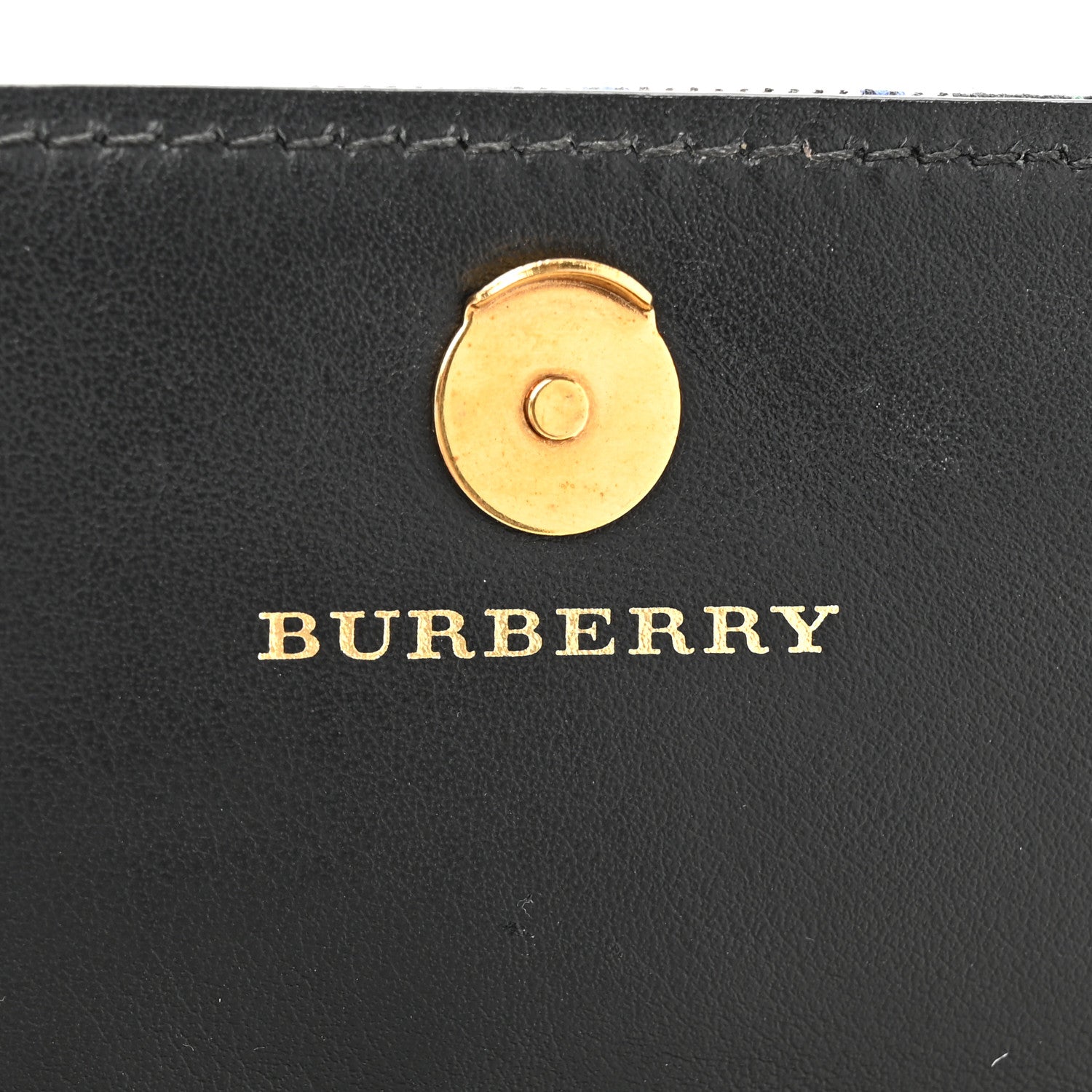 Burberry Canvas Tartan Check Mix Henley Wallet on Chain Green Multicolor 7 of 11