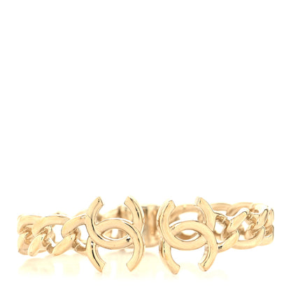 Chanel Metal CC Chain Link Cuff Bracelet Gold 1 of 4