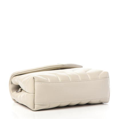 Saint Laurent Calfskin Y Quilted Monogram Toy Loulou Crossbody Bag Ivory 4 of 10