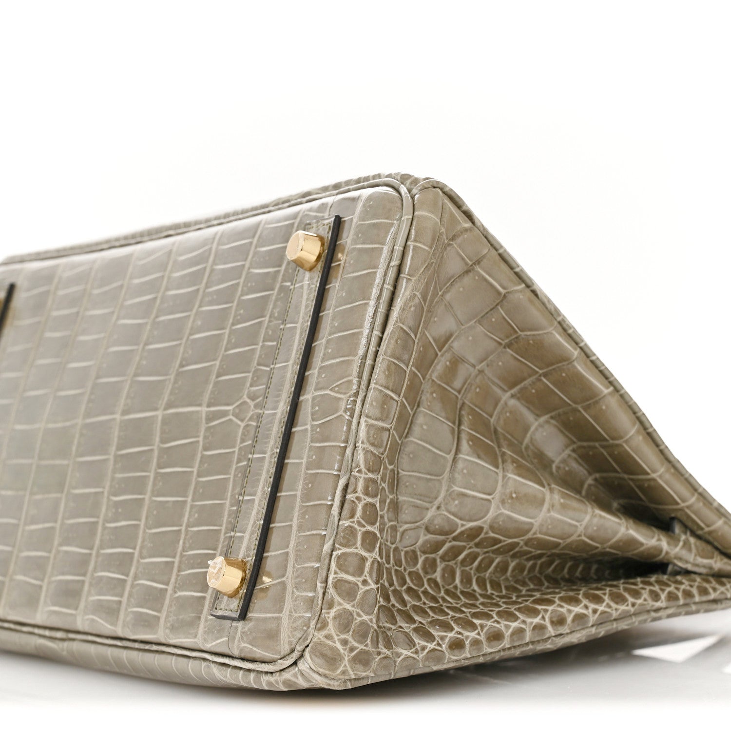 Hermes Shiny Porosus Crocodile Birkin 30 Gris Tourterelle 10 of 11