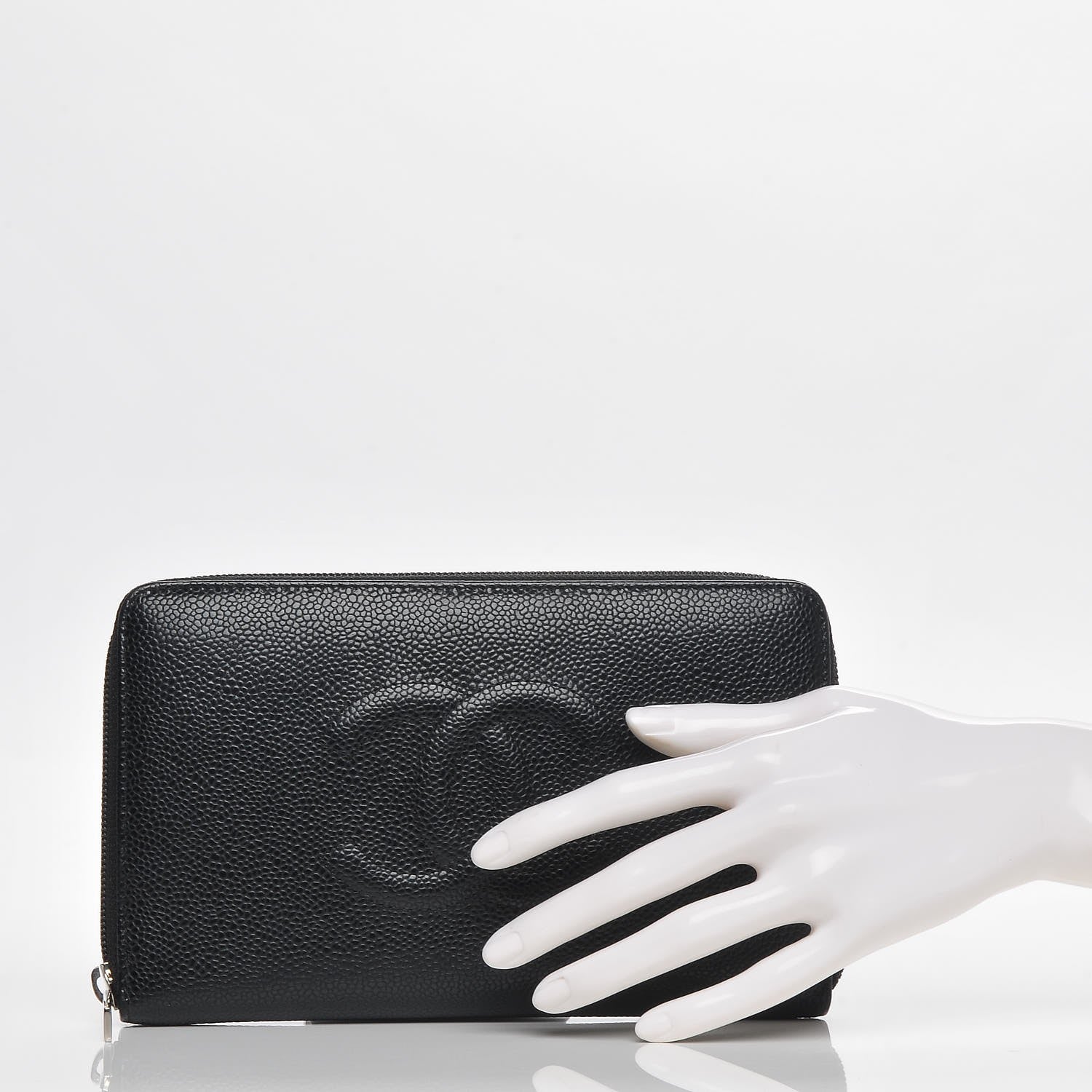 Chanel Caviar Large Timeless CC Zip Around Organizer Wallet Black 2 of 7