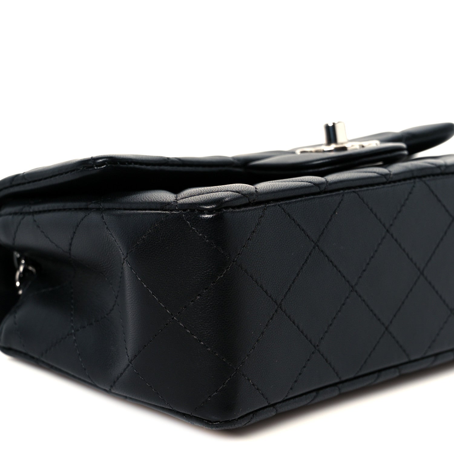 Chanel Lambskin Quilted Mini Rectangular Flap Black 10 of 12