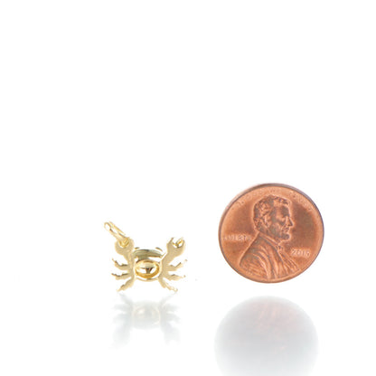 Tiffany 18K Yellow Gold Diamond Crab Charm Pendant 2 of 4