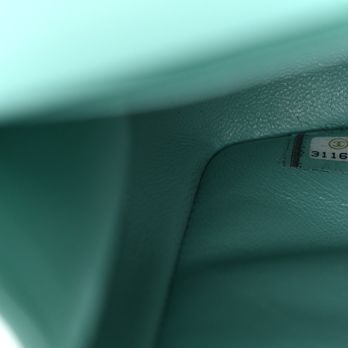Caviar Quilted Jumbo Double Flap Light Green