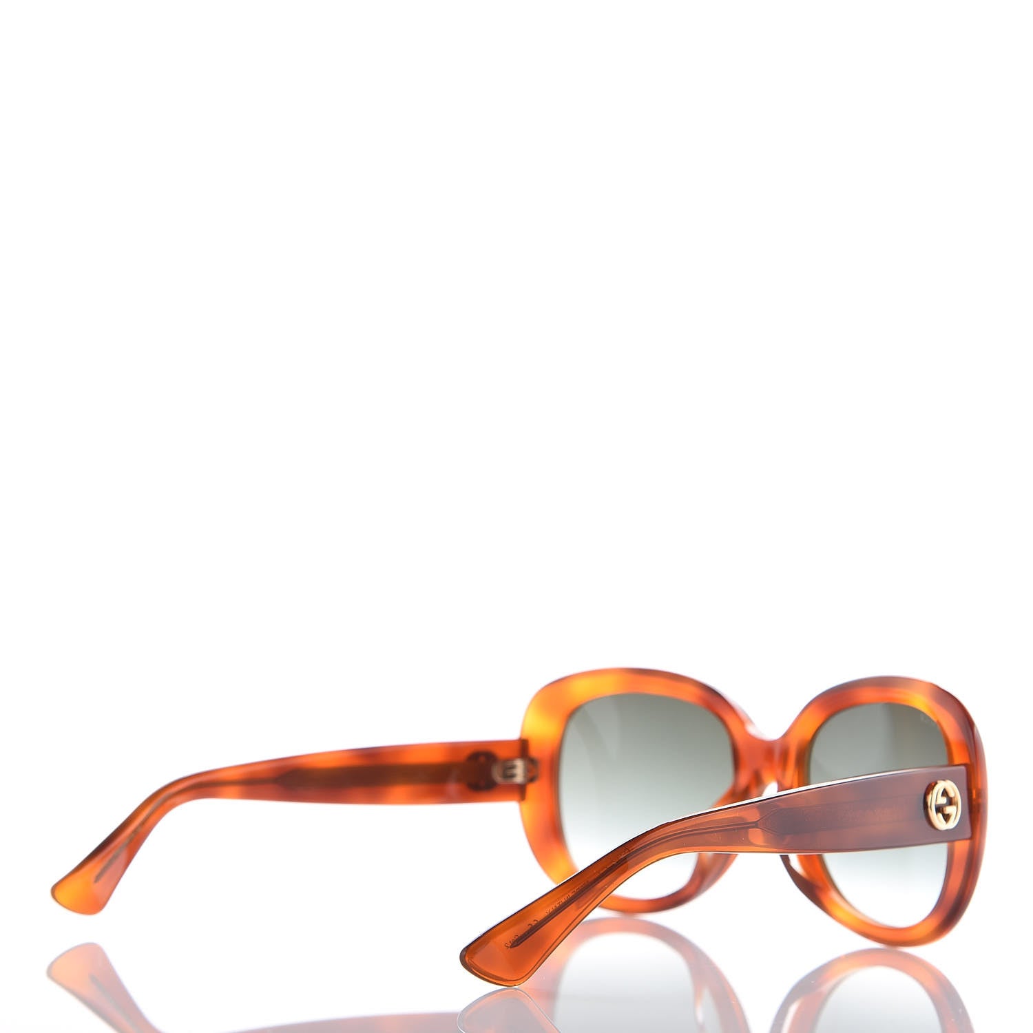 Gucci Round Sunglasses GG0140SA Avana Green 4 of 6