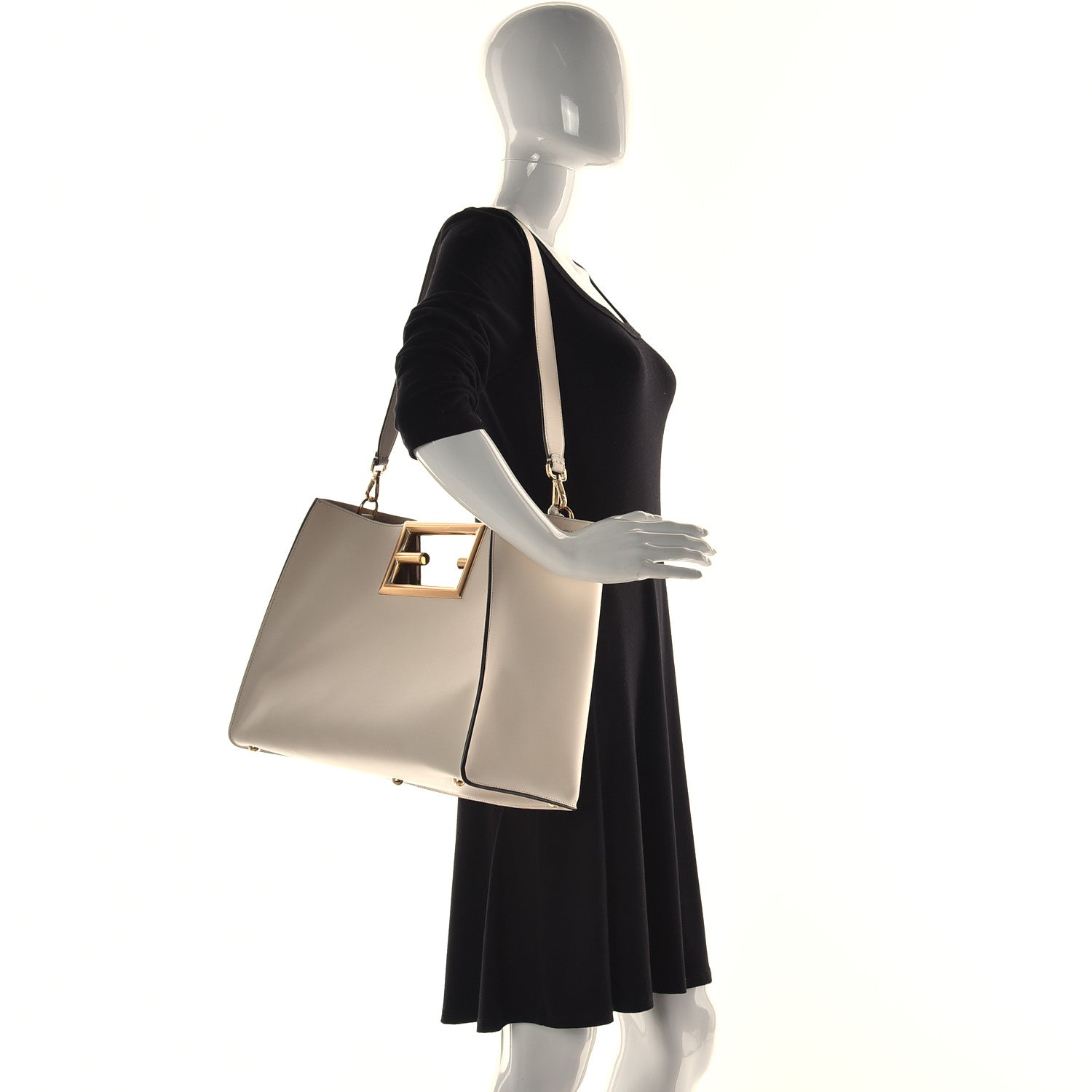 Fendi Vitello King Medium Fendi Way Tote Camelia 2 of 12