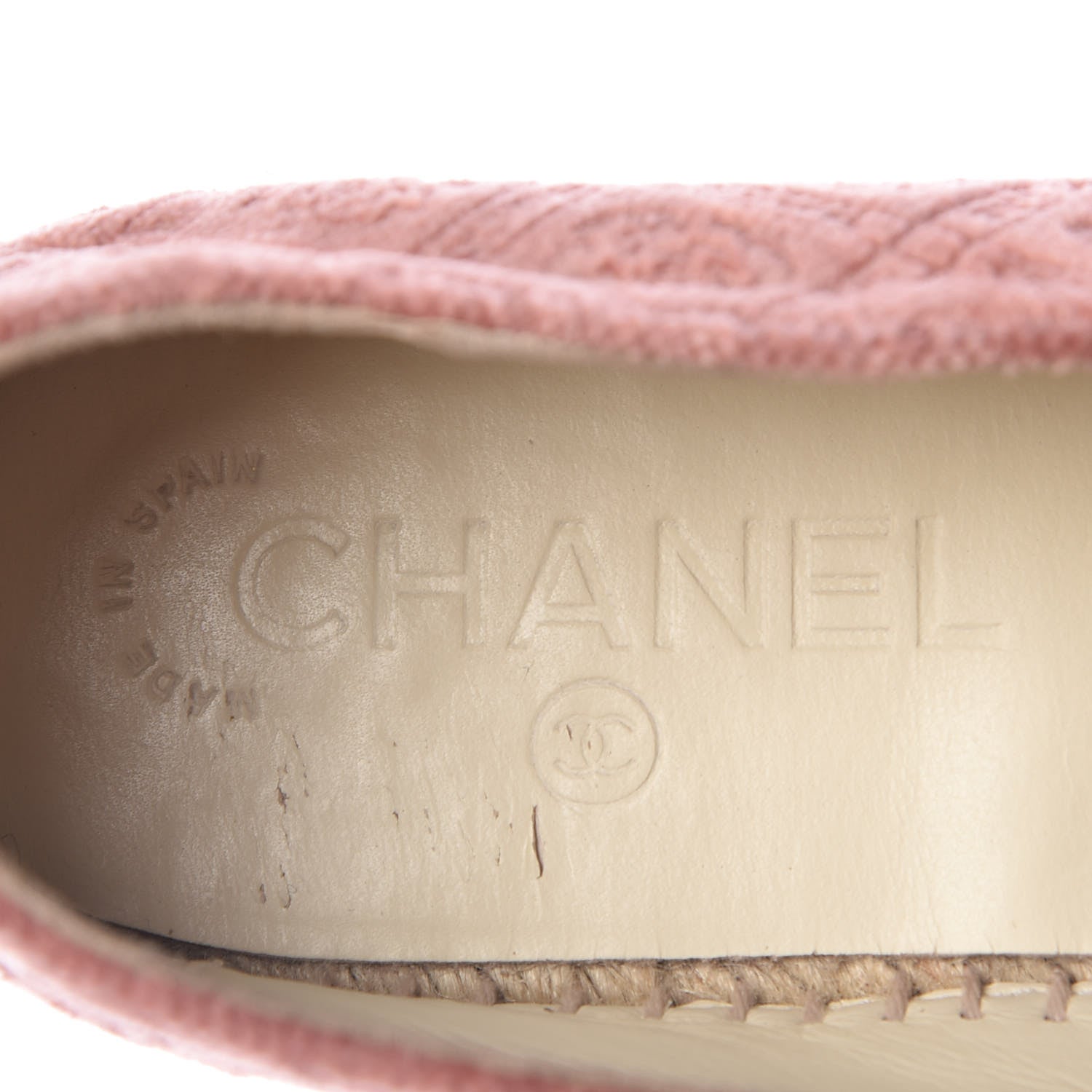 Chanel Velvet Grosgrain Quilted Camellia CC Espadrilles 39 Pink Black 10 of 12