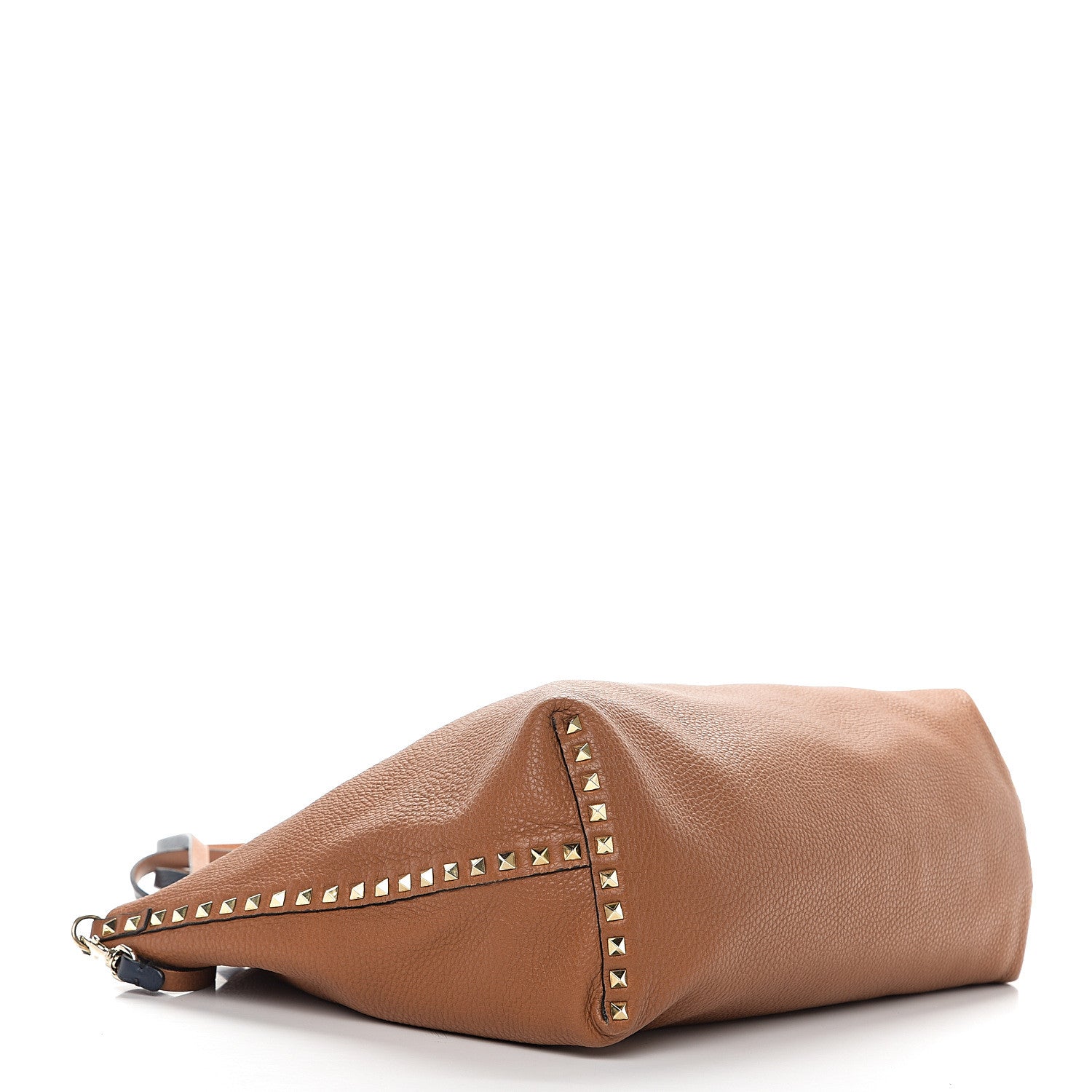 Valentino Garavani Pebbled Calfskin Large Rockstud Reversible Tote Light Cuir Marine 6 of 17