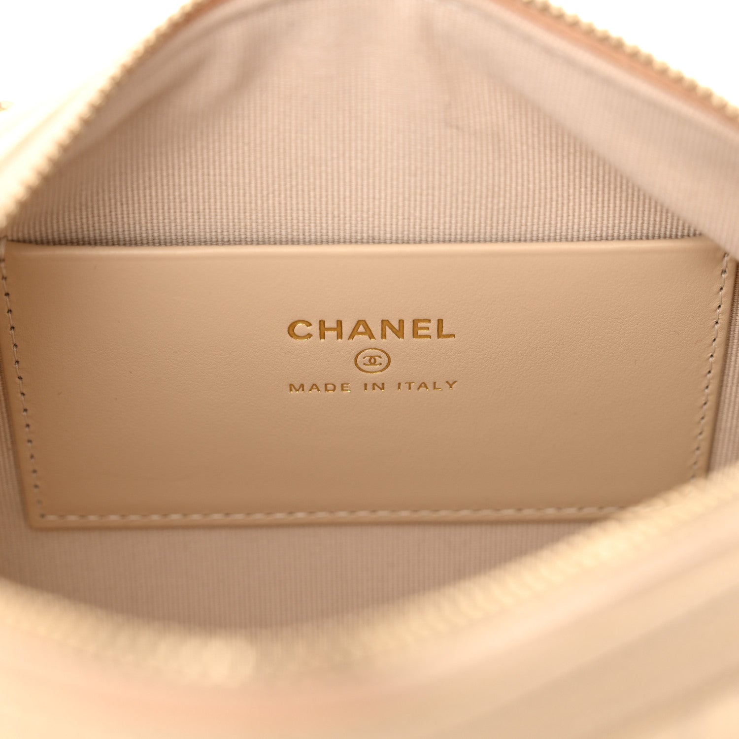 Chanel Caviar Quilted Mini Bowling Bag Beige 6 of 10