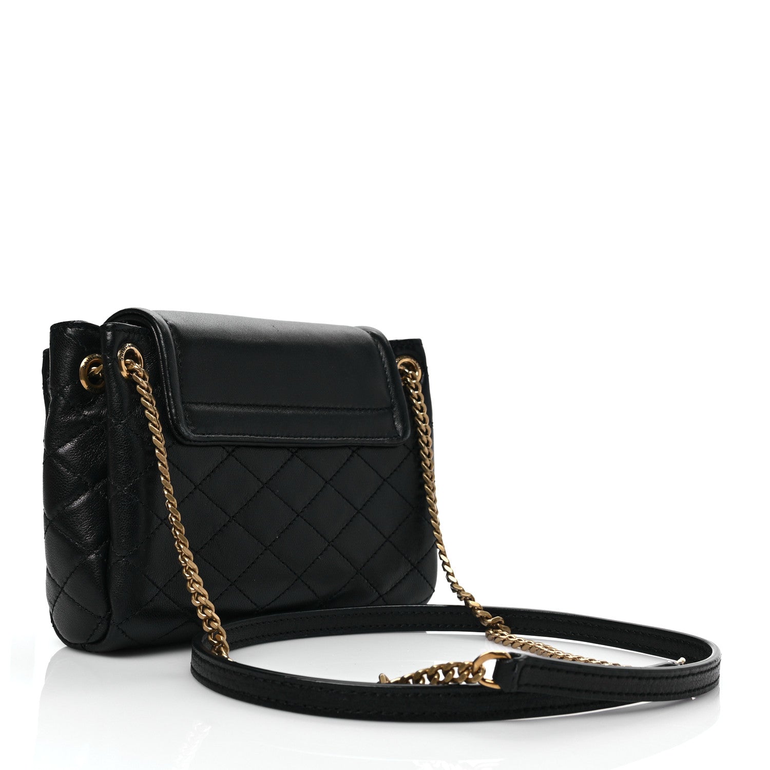Saint Laurent Lambskin Quilted Monogram Mini Nolita Black 2 of 6