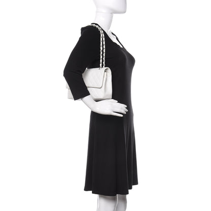 Chanel Caviar Quilted Medium Double Flap White 2 of 10